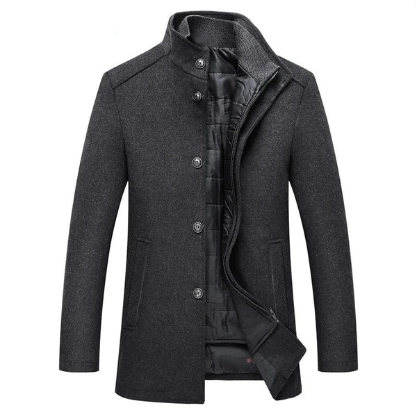 Casaco Masculino Trench Coat de Lã Grife Macmer MM141