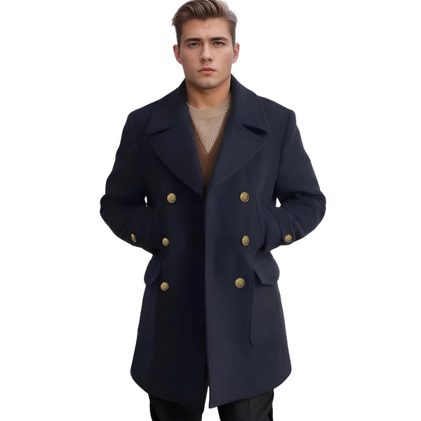 Casaco Masculino Sobretudo Transpassado Macmer MM185